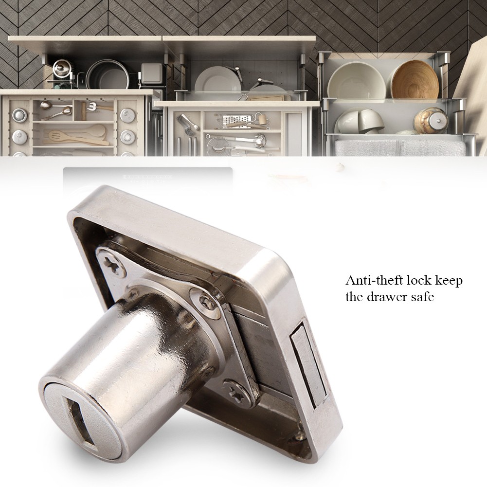 Durable Reusable Furniture Lock For Display Cabinet Drawer Household
