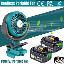 Cordless Portable Fan For Makita 18V Li-ion Battery BL1860B Jobsite Fan Outdoor