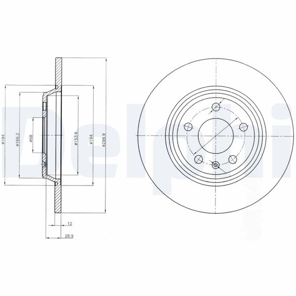 2X Bremsscheibe Delphi BG4081C FüR A5 B8 Audi C7 A4 A7 A6 Q5 4GF 4GA 8K2 Avant-image