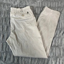 Polo Ralph Lauren Stretch Straight Fit Chino Pants Mens 36x32 Gray Cotton Twill
