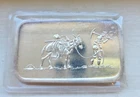 1981 SilverTowne The Miner 999 Fine  Silver Art Bar
