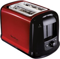 Moulinex Subito LT261D Toaster 2-Scheiben 850W 6 Stufen BröTchenaufsatz Rot Neu