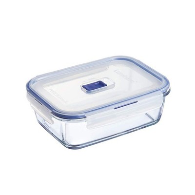 Pure Active Glass Food Storage Container with Sliding Vent Lid (Rect. 5.1 Cup...