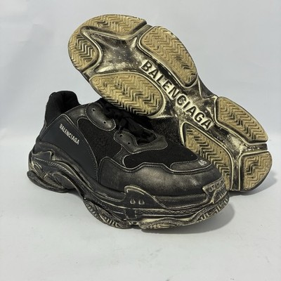 Black Triple S Balenciaga designer Trainers Uk 12 EU 46 US 13