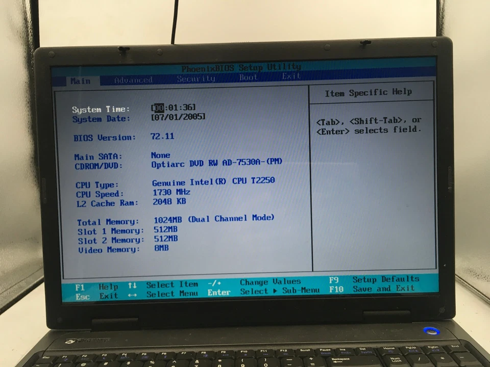 GATEWAY PA6A MX8715 - BOOTS TO BIOS - INTEL T2250 - 1GB RAM - 16" - READ DESC-BB - Image 2 of 4