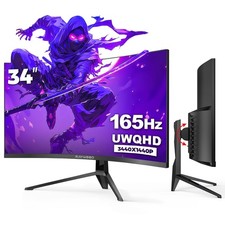 34-Inch Curved Gaming Monitor UWQHD 3440 x 1440 Up to 165Hz Curved 1500R - PI...