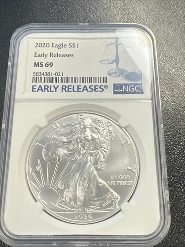 2020 American Silver Eagle $1 - NGC MS 69 /  Early Releases / Nice! -No Reserve!