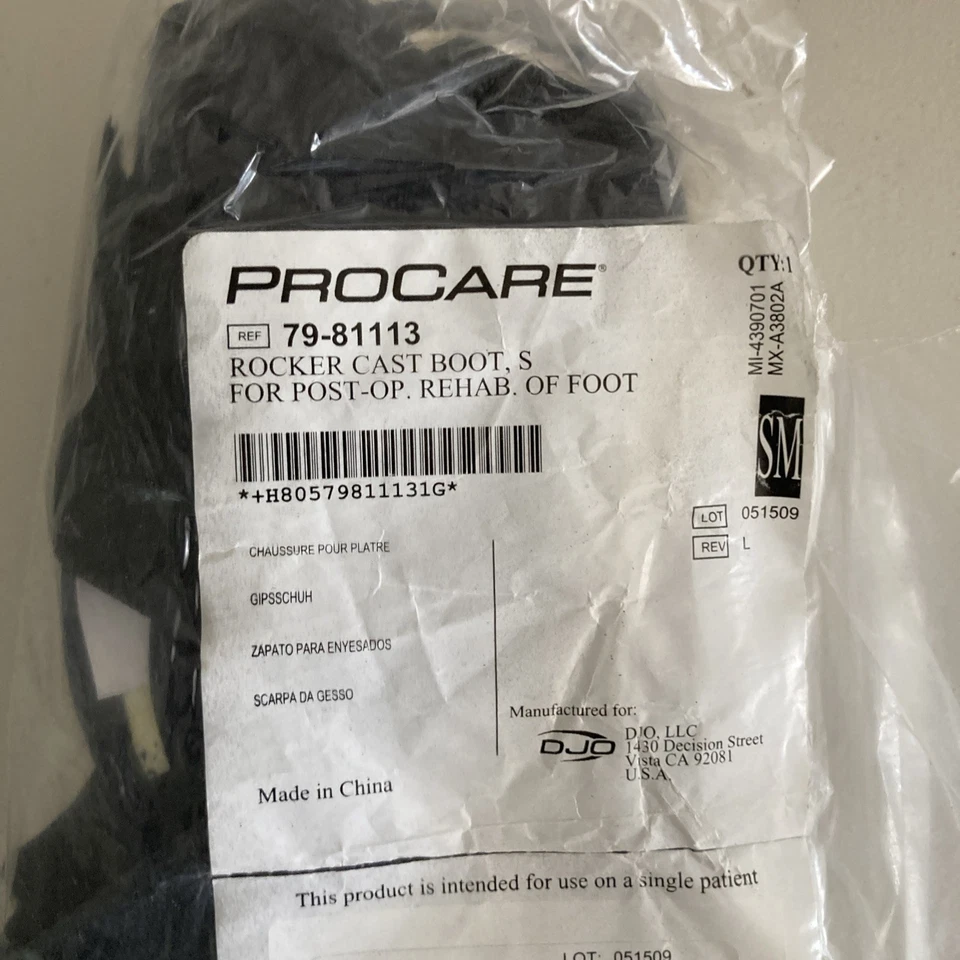 DJO ProCare Small Black Unisex Cast Shoe Ref 79-81113 - Image 3 of 4