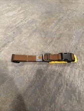 Carhartt Nylon Duck Dog Collar, Brown, LRG 18-26", NEW Reflective, Rain Defender