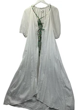 RHODE x Target Tie-Front Cover Up Maxi Dress Puff Sleeve Large White