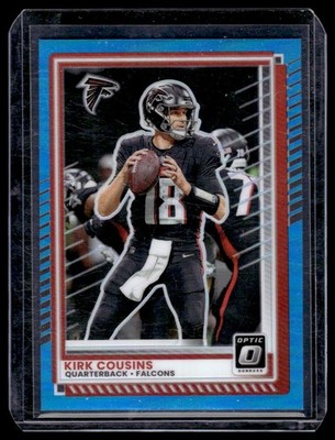 2025 Donruss Optic Neon Blue Kirk Cousins 376/399 Atlanta Falcons #89