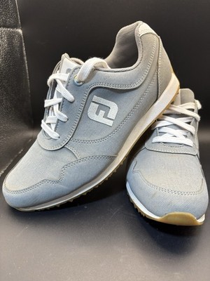 FootJoy Flex XP Golf Shoes Men s 8M Gray Gum Sole Waterproof Spikeless Sneakers