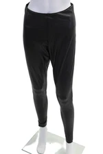 Commando Womens Faux Leather High Rise Pull On Leggings Black Sz Large