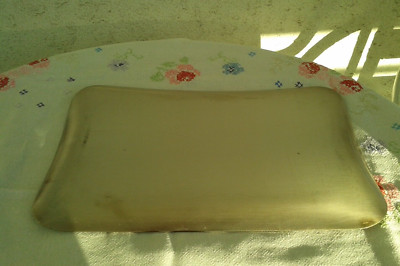 Stahl Schale Platte Servierschale altes Design L 31 cm x B 20,5 cm x T 1,2 cm