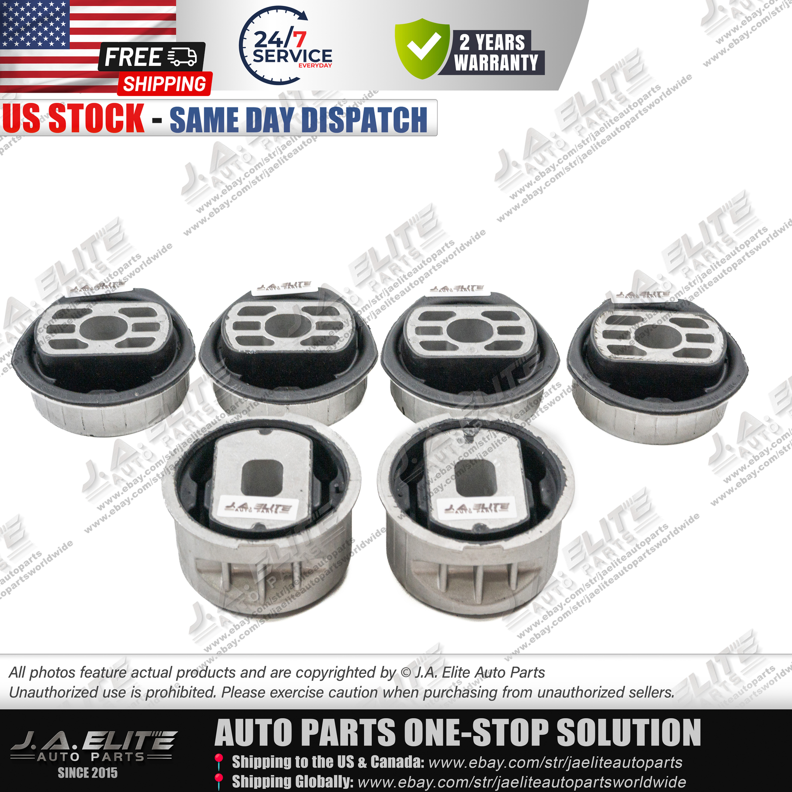 6pcs Subframe Bushing Kit for Bentley Continental GT GTC Flying Spur, 3W0399313