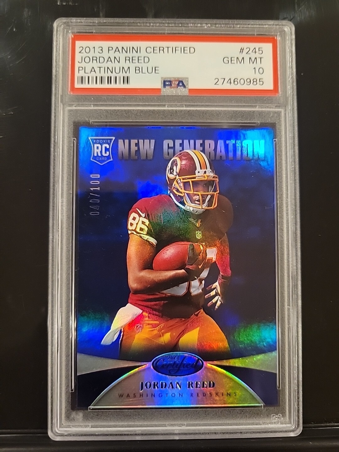 Jordan Reed Panini Certified #245 Platinum Blue