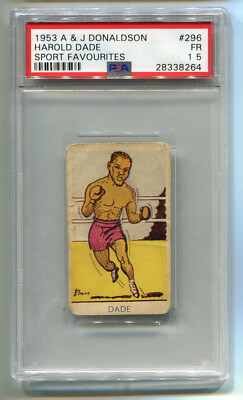 1953 1948 A & J Donaldson Sport Favourites 296 Harold Dade PSA 1.5 Boxing Card