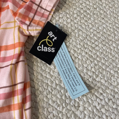 Art Class Kids 2 Pc Kids Pink Plaid Pyjamas Sleepsuit Girls L Age 10/12 Shorts - Picture 2 of 8