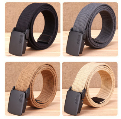 1.5" Tactical Nylon Web Belt Flat Metal Buckle Quick Dry Casual Trousers Belts E - Foto 5