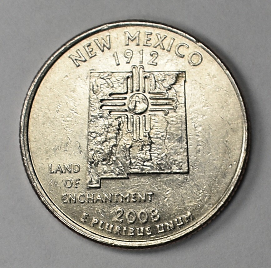2008 P New Mexico Land of Enchantment State Quarter Error | eBay