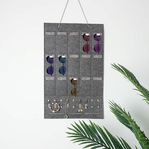 Hanging Sunglasses Storage Bag Display Felt Wall Stand Glasses Holder Organizer - 第 4/14 張圖片
