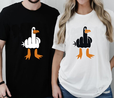 Mittelfinger Ente T-Shirt, Offensive Rude Duck Shirt, lustiges Geschenk für Entenliebhaber
