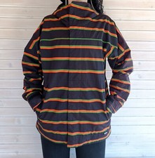 BURTON Dryride Launch Striped Ski Snowboard Logo Winter Jacket Mens M