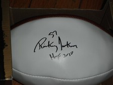 NEW ORLEANS SAINTS RICKEY JACKSON SIGNED WHITE PANEL FOOTBALL HALL OF FAME