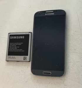 Samsung Galaxy S4 GT-I9505 Teilespender Schwarz Geht An Platine Ok Displaybruch