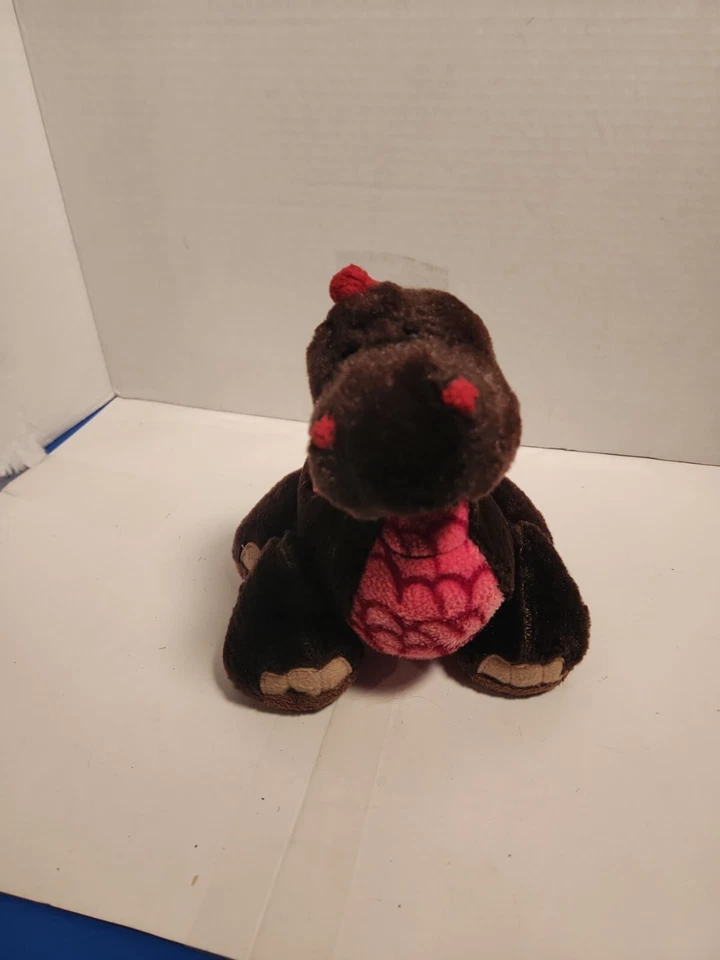 Ganz Webkinz Cocoa Dinosaur 8" Plush Brown Red Pink HM338 no code - Image 2 of 4