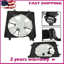 2* A/C AC Condenser Radiator Cooling Fan For 2012-15 Honda Civic 2013-17 Acura