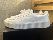 Nuevo-PUMA FENTY RIHANNA CREEPERS PLATAFORMA CHAROL BLANCO BRILLANTE PARA HOMBRE