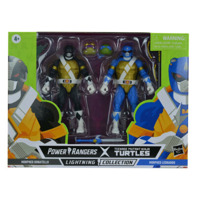 Power Rangers X TMNT Donatello Black and Leonardo Blue Action Figures In Hand!