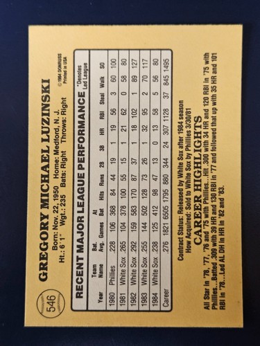 1985 Donruss Baseball Cards Complete Your Set You Pick Choose #441-550 - Picture 201 of 209