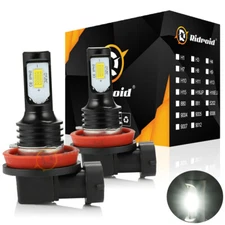 RIDROID H11 H9 LED High Beam Headlight Bulbs Conversion Kit Bright White 6000K