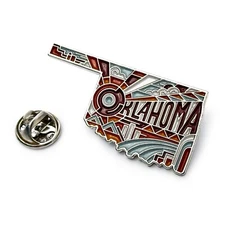 Oklahoma State Enamel Pin – Sooner State Collectible Lapel Pin