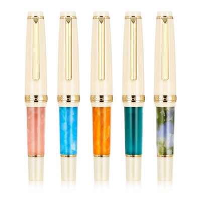 JinHao 82 MINI Fountain Pen Color Match Acrylic Pen Spin EF F M Nib Stationery Office School Supplies Golden Ink Pens