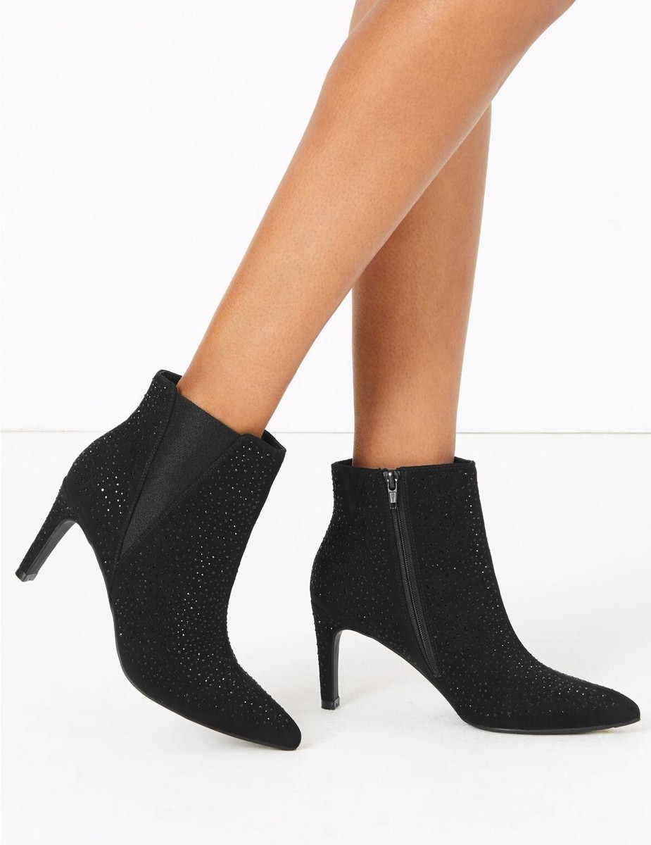 Bottines M&S Autograph - Pointure UK 3.5, Daim/cuir, Talon Bloc, Neuves Sans Boîte