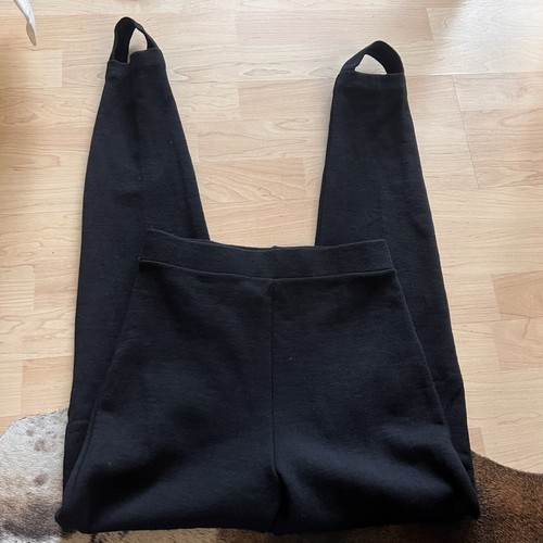 ROBERTO ROBLEDO Black Wool Blend Stirrup Pants Size Small