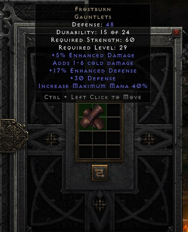 😈Diablo 2 😈Resurrected Frostburn Gloves eBay