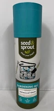 Seed & Sprout Gardening Set Botanical Bloom Apron  Cultivator  Trowel Turquoise