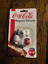 Vintage 1995 Coca-Cola Coke Polar Bear Magnet #51482 NEW NOS