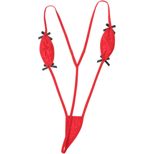 Womens Monokini Cute Bow Bodysuit Quick-drying Swimsuit One Piece Nightwear - Picture 33 of 97