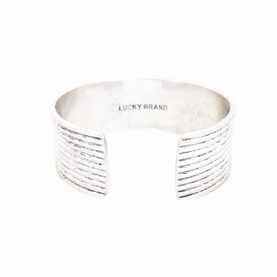 Brazalete Brazalete Piedra Conjunto Turquesa Tono Plata Antiguo Marca Lucky Foto 4 de 4