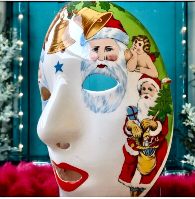 Vander Vintage 1982 Japan Mardi Gras Mask CHRISTMAS Wall Hanging Peltzman