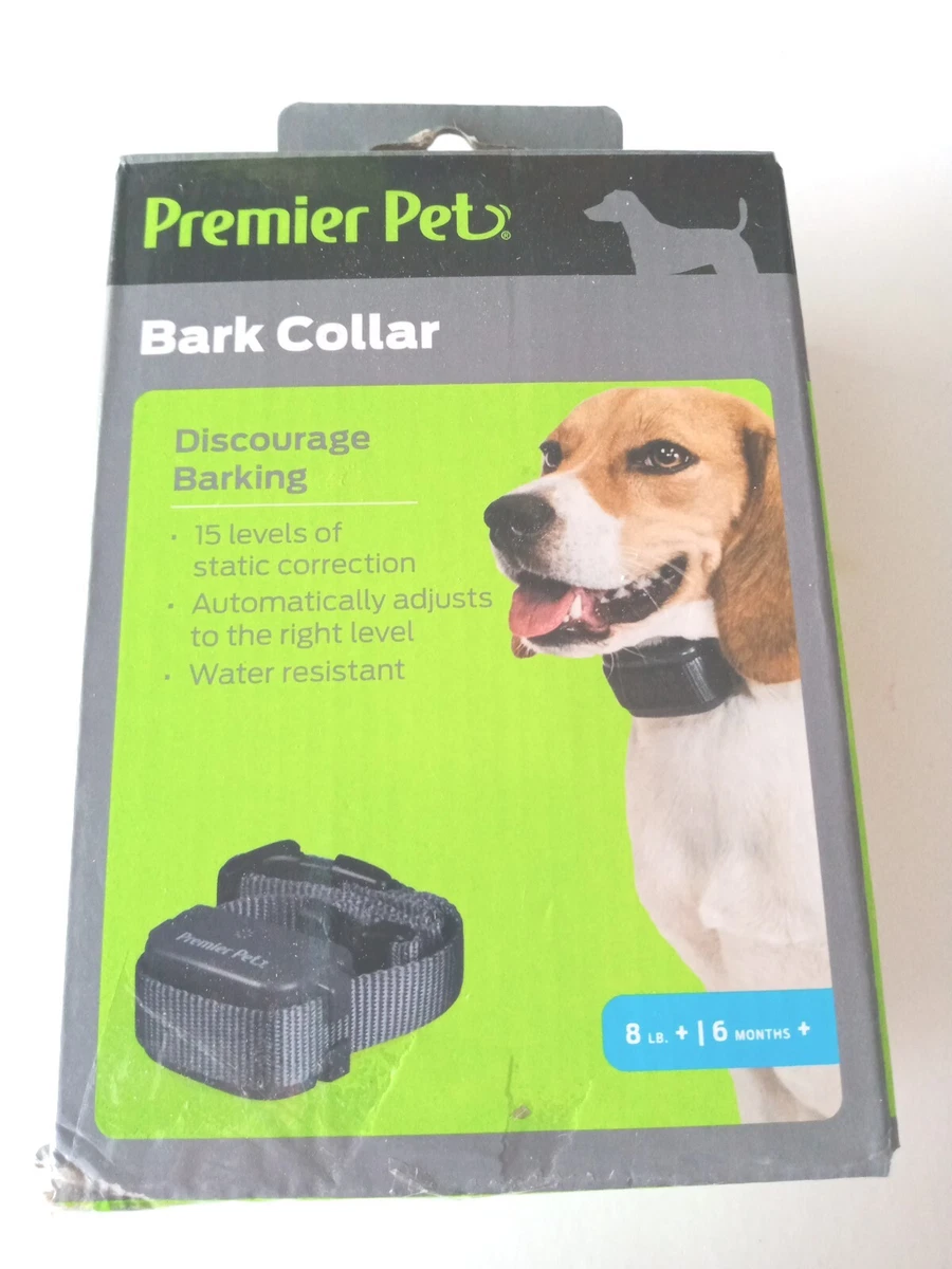 Premier Pet BARK COLLAR AUTOMATIC BARK CONTROL 15 LEVELS VIBRATION 8lbs Open BX
