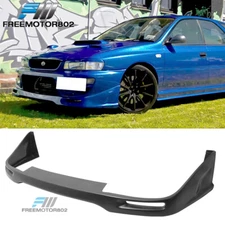 Fits 97-01 Subaru Impreza WRX STI Style PU Front Bumper Spoiler Unpainted Black