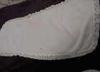 Pair White Polyester Dresser Scarf ~ size 34 " x 15 " — photo 3