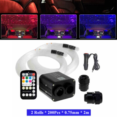 20W RGBW Twinkle Car Roof Stars Starry Ceiling LED Light Kit 400pcs Optic Fibers