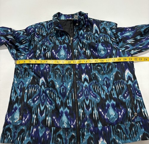 Chico's Zenergy Womens Size 2 Long Sleeve Floral Full Zip Jacket - Picture 4 of 6